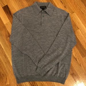Brooks Brothers gray sweater with buttons